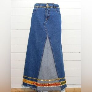 Maxi denim skirt size 8